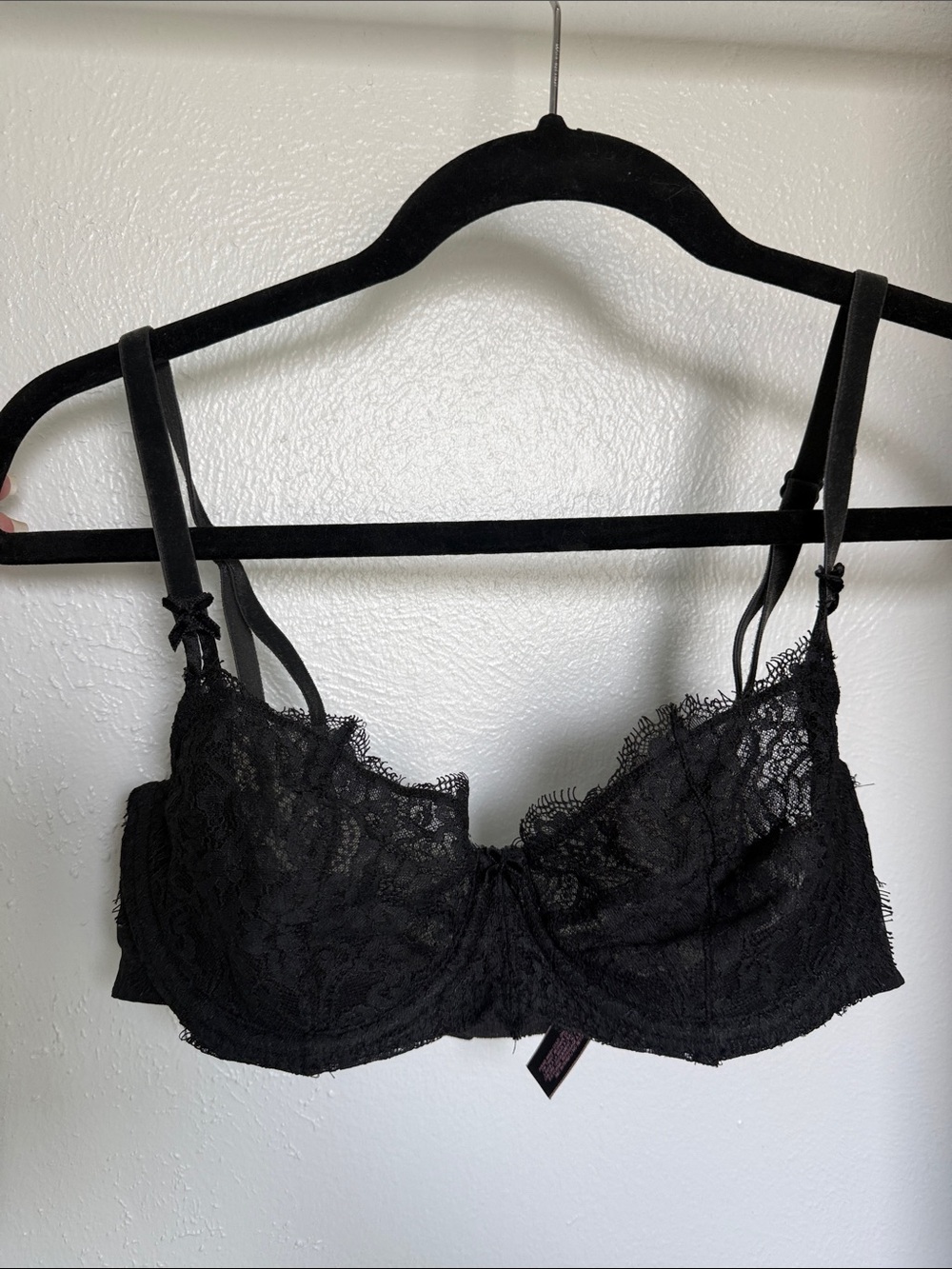 Victoria's Secret Black Lace Underwire Balconette Bra